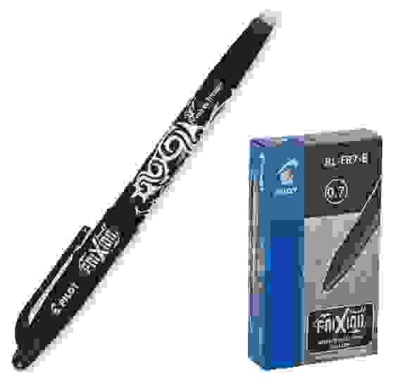 Ручка PILOT FriXion Ball 0.7 мм со стираемыми гелевыми черными чернилами