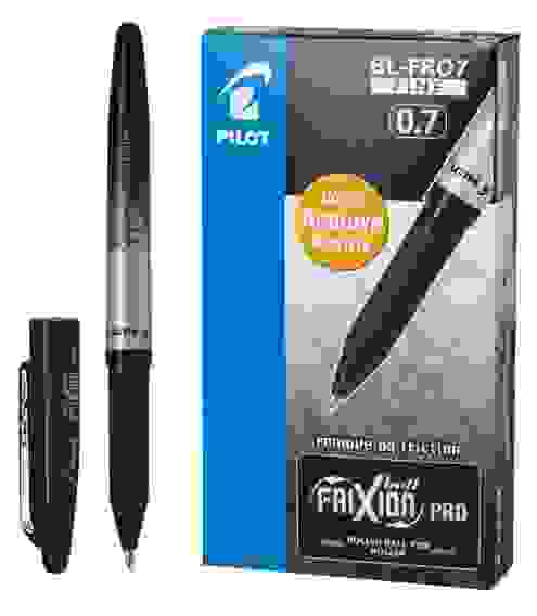 Ручка PILOT FriXion Pro 0.7 мм со стираемыми гелевыми черными чернилами