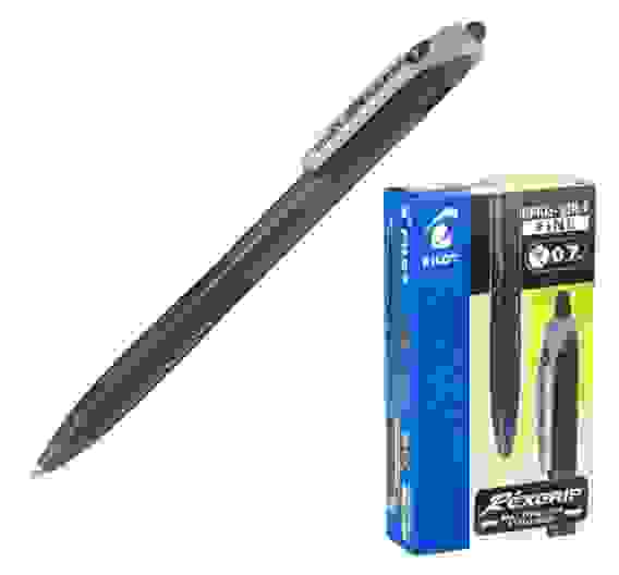 Ручка PILOT RexGrip EF (0.5 мм), шариковая автоматическая, черные чернила, грип