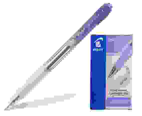 Ручка PILOT Super Grip Neon F (0.7 мм), шариковая автоматическая, синие чернила, грип, фиолетовый