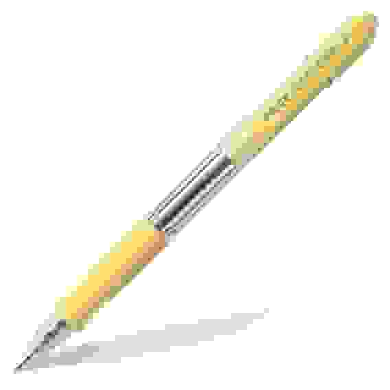 Ручка PILOT Super Grip F (0.7 мм), шариковая автоматическая, синие чернила, грип, желтый корпус