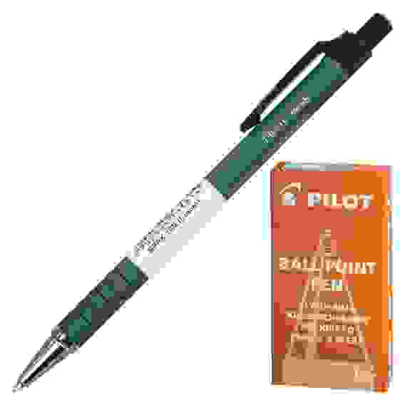 Ручка PILOT BPRK 0.7 мм шариковая автоматическая, синие чернила, синий прорезиненный корпус