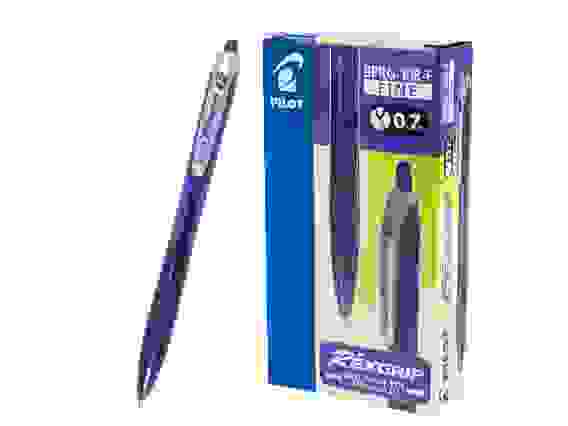 Ручка PILOT RexGrip F (0.7 мм) шариковая автоматическая, фиолетовые чернила, грип