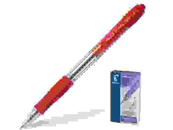 Ручка PILOT Super Grip F (0.7 мм) шариковая автоматическая, красные чернила, грип