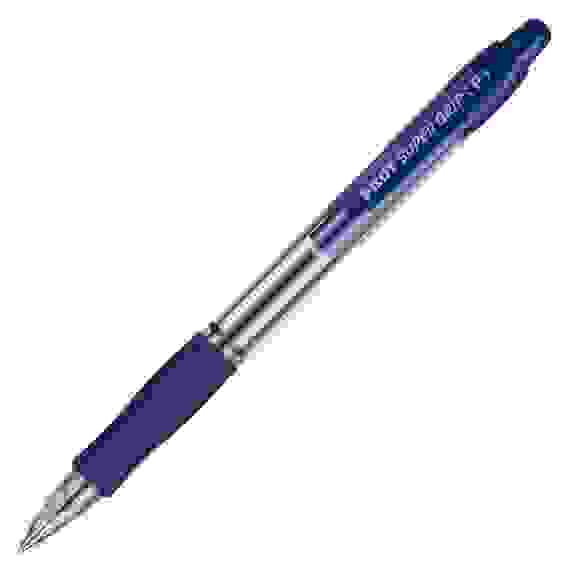 Ручка PILOT Super Grip F (0.7 мм) шариковая автоматическая, синие чернила, грип