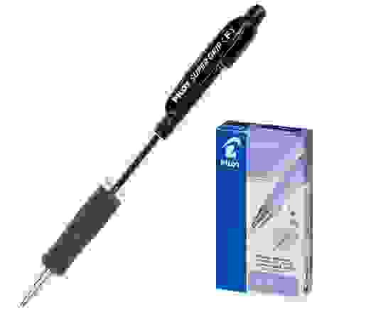Ручка PILOT Super Grip F (0.7 мм) шариковая автоматическая, черные чернила, грип