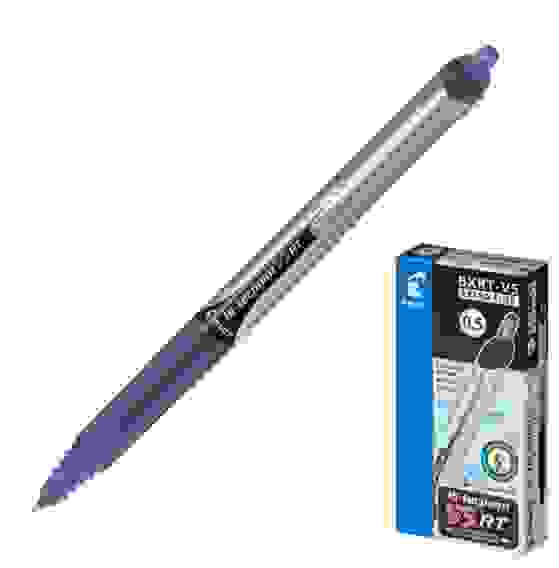 Ручка PILOT Hi Tecpoint V5, 0.5 мм, автоматический роллер, синие чернила, грип