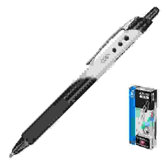 Ручка PILOT V-Ball RT 0.5мм, автоматический роллер, гибридные жидко-гелевые черные чернила, грип