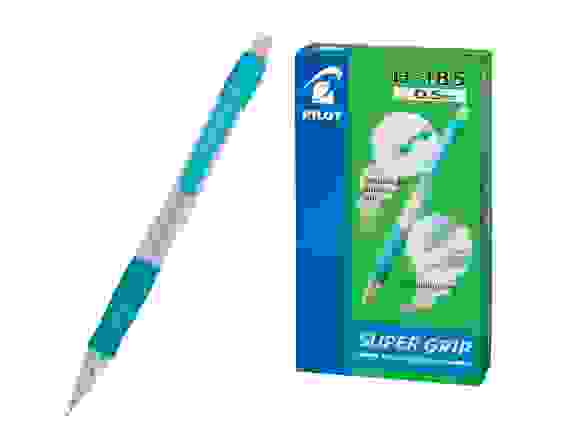 Карандаш механический PILOT Super Grip H-185, 0.5 мм, с ластиком, голубой корпус