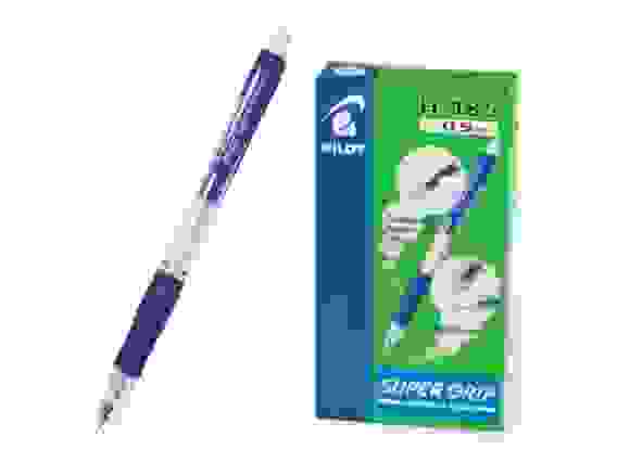 Карандаш механический PILOT Super Grip H-185, 0.5 мм, с ластиком, синий корпус