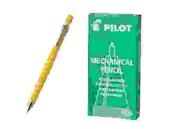 Карандаш механический PILOT, H-323, 0.3 мм, профессиональный, с ластиком, желтый корпус