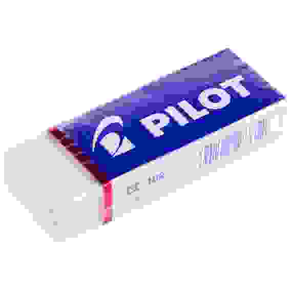 Ластик PILOT EE-102, д/черногр. каранд., каучук, 61х22х12 мм в карт.держателе белый