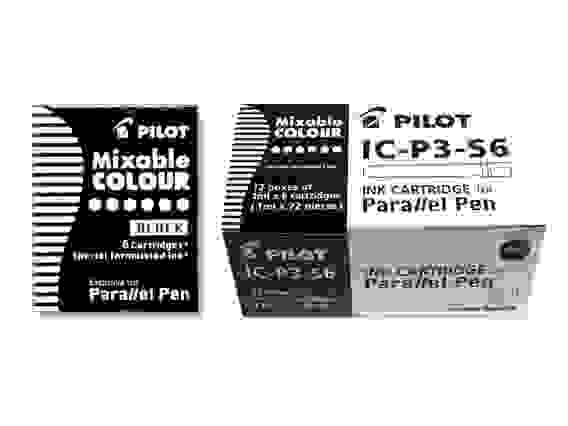 Картриджи PILOT для каллиграфических ручек черные, 6шт