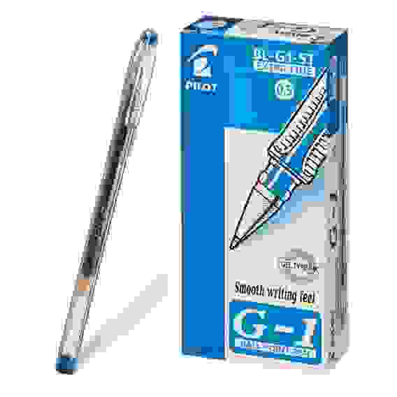 Ручка PILOT G-1, 0.7 мм, гелевые синие чернила