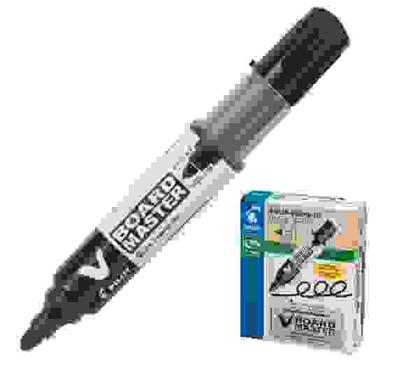 Маркер PILOT V-BOARD Master по доске, черный, 2-4 мм, сменный картридж