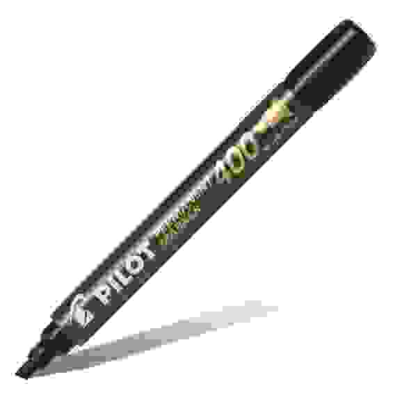 Маркер PILOT SCA-400 перманентный, черный, скошенный наконечник 1-4 мм