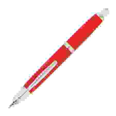 Ручка перьевая PILOT Capless Vivid Red 2009 Limited Edition, золотое перо 18K Fine, родиевая отде
