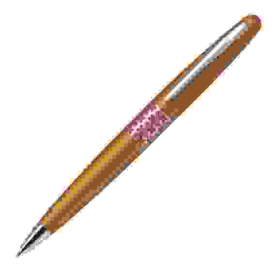 Ручка PILOT MR Retro Pop 1.0 мм шариковая, оранжевый металлик, синие чернила, в подарочном футляре