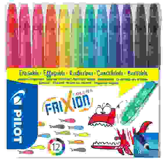 Фломастеры PILOT FriXion Colors, набор 12 цветов, 0.7мм