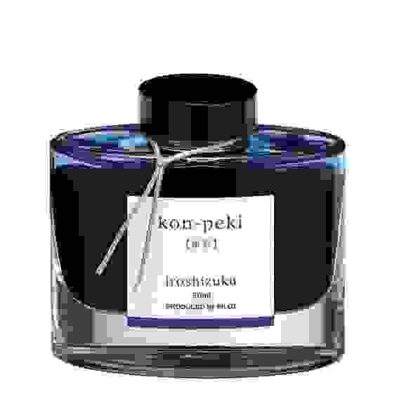 Чернила PILOT Iroshizuku Kon-Peki 50 мл, голубые - "Голубая лазурь"